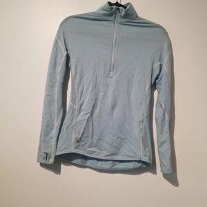 Icebreaker Small Performance200 Lightweight  Blue Quarter-Zip Pullover